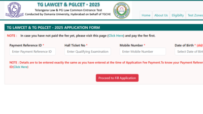 TS LAWCET 2025 & TS PGLCET 2025 registration begins at lawcet.tgche.ac.in: Check direct link and other details here – The Times of India