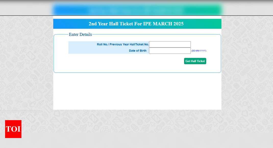 TSBIE Inter 2025 1st and 2nd year hall ticket released: Direct link to download here - The Times of India