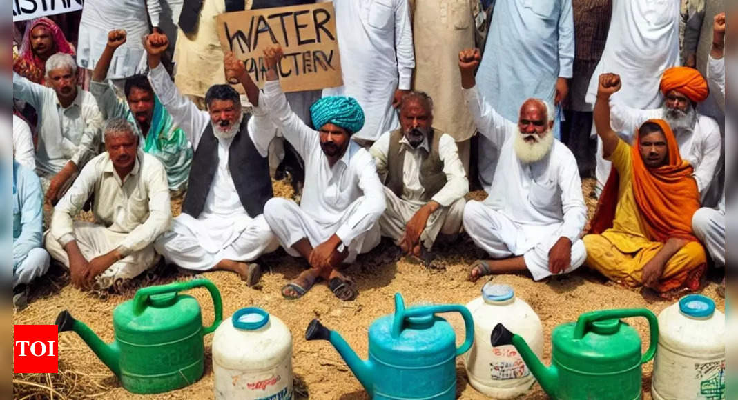 Rajasthan farmers protest against water diversion to Pakistan amid local shortages