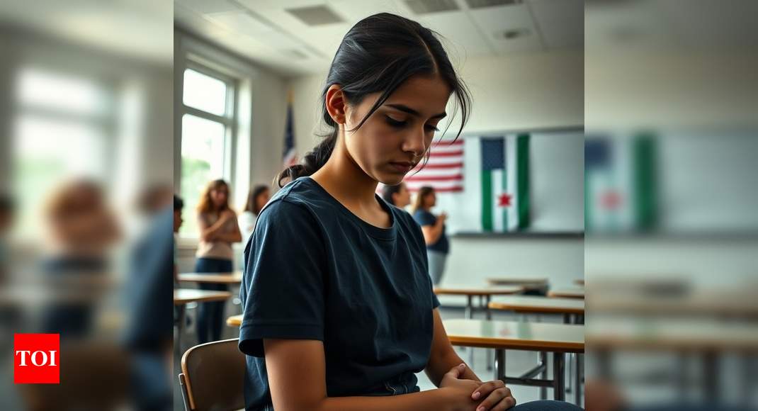 Outrage in Michigan: 14-year-old student says teacher told her to 'go back to your country' after sitting during Pledge of Allegiance - The Times of India