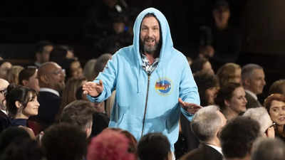 Adam Sandler pulled yet another Adam Sandler at the Oscars; Here's what he  wore - The Times of India