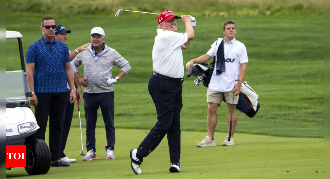 Watch: Viral video of Donald Trump ‘limping’ at golf course sparks concerns – The Times of India