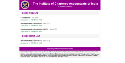 ICAI CA Inter, Foundation January result 2025 released: Direct link to download here