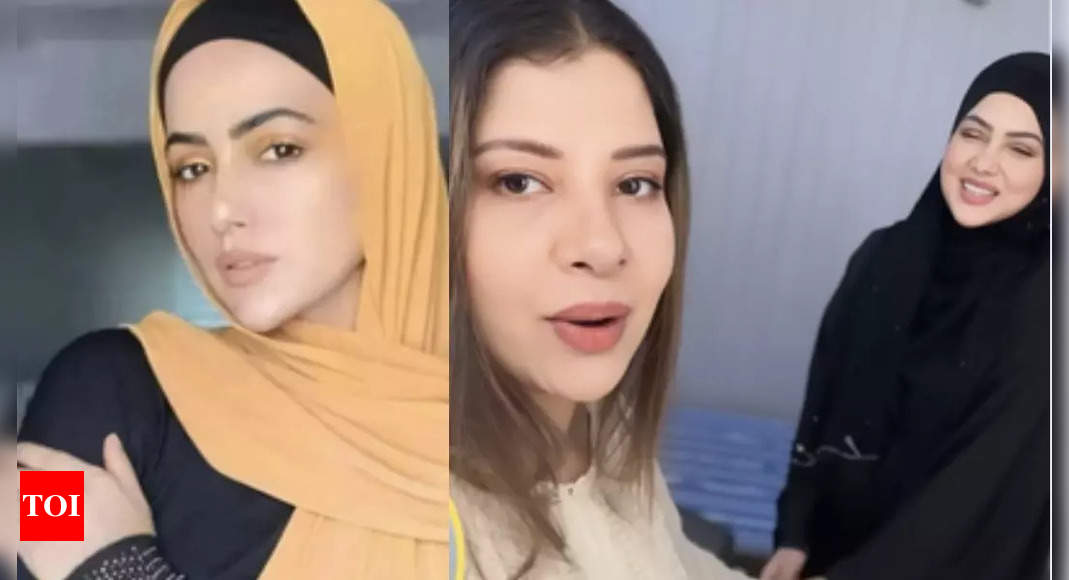 Sana Khan asks actress Sambhavna Seth to wear burkha for her podcast; faces backlash from the netizens