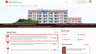 SSC GD answer key 2025 released on ssc.gov.in: How to access and challenge the tentative answer key – The Times of India