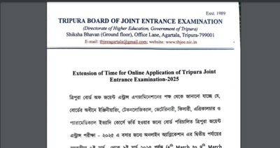 TJEE 2025 registration window deadline extended: Check details here and direct link to apply – The Times of India