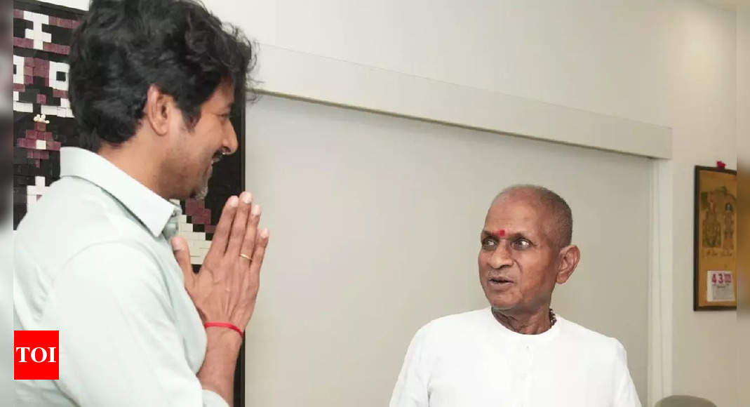 Sivakarthikeyan congratulates and gifts Ilaiyaraaja as the music legend is set to unveil his first-ever symphony in London