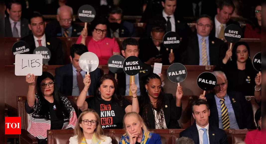 From ‘Musk Steals’ to ‘That’s a Lie’ - Here are all the protest signs and their meanings at Donald Trump’s address to Congress