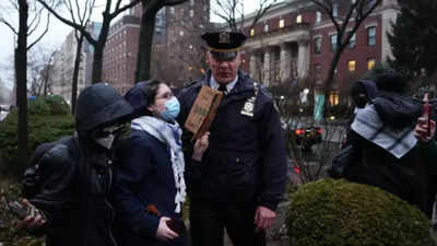 Anti-Israel protesters clash with police at Barnard College; bomb threat creates panic