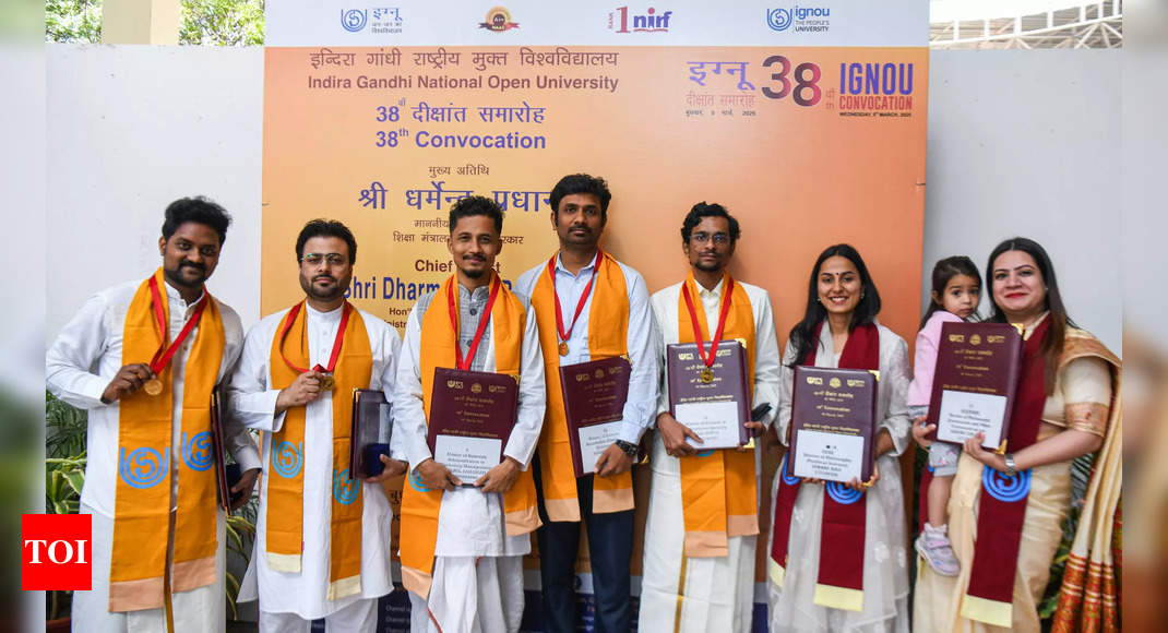 IGNOU Grants Over 3 Lakh Degrees, Diplomas, and Certificates at 38th Convocation - The Times of India