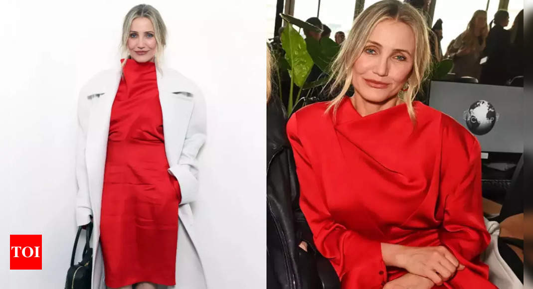 After 13 Years, Cameron Diaz returns to fashion week in a striking red dress