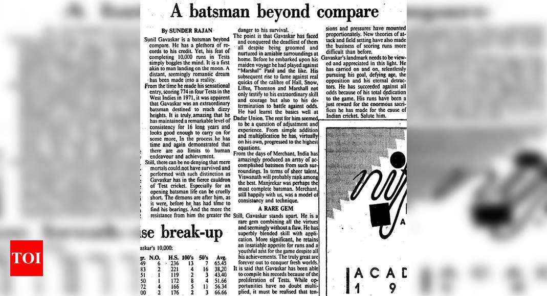 When Sunil Gavaskar achieved Test cricket’s ‘moon landing’