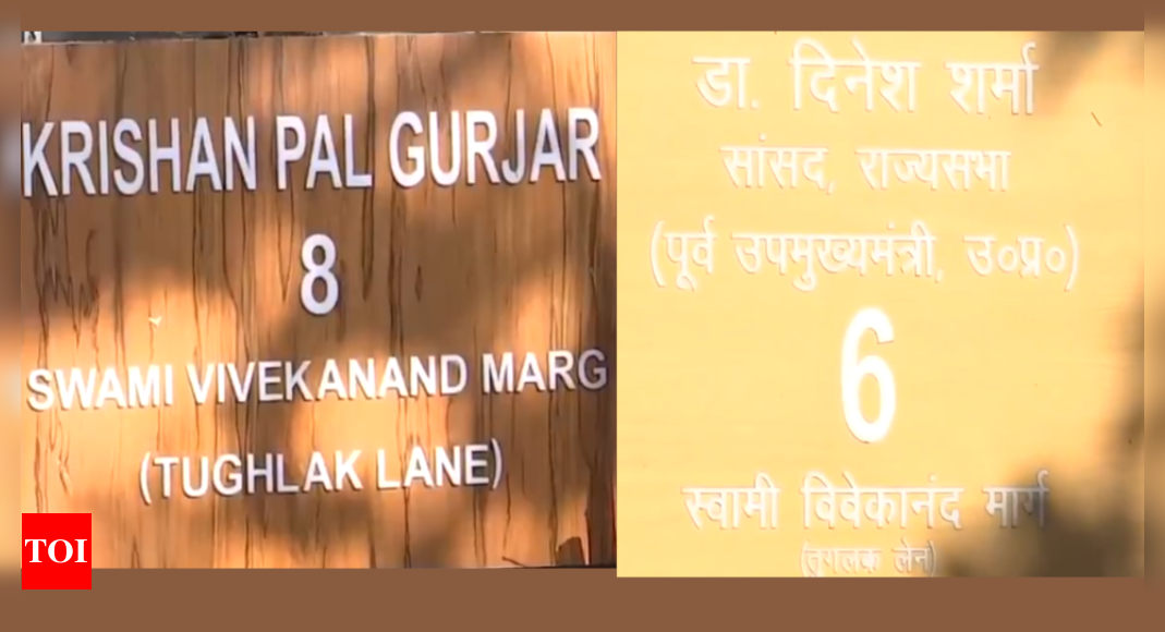 BJP netas at Tughlak Lane rename their house nameplates to Vivekananda Marg