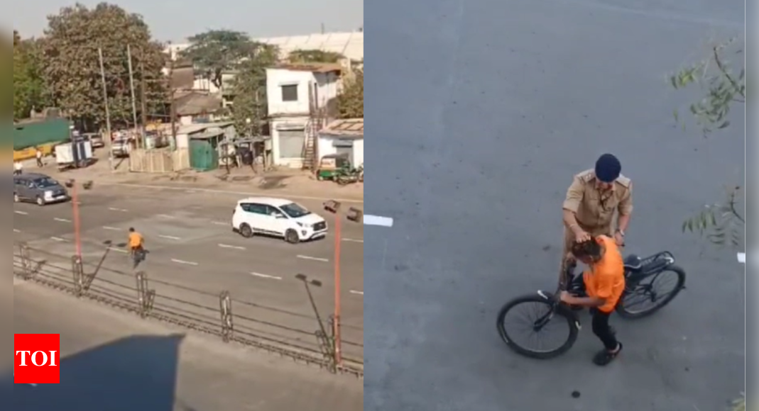 Surat cop thrashes boy enjoying bicycle ride during PM Modi's convoy drill