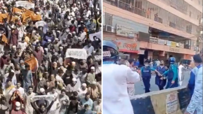 Terror organisation Hizb ut-Tahrir takes out 'March for Khilafat' in Dhaka, clash with police near mosque - watch video