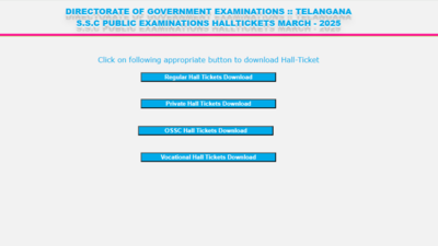 TS SSC HALL टिकट 2025 BSE.telangana.gov.in पर जारी किया गया