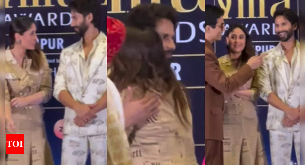 Kareena Kapoor Khan, Shahid Kapoor hug at an event, leaving the internet in awe; netizens are reminded of Geet and Aditya from 'Jab We Met'