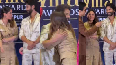 Kareena Kapoor Khan, Shahid Kapoor hug at an event, leaving the internet in awe; netizens are reminded of Geet and Aditya from 'Jab We Met': 'Moment of the year' - WATCH VIDEO