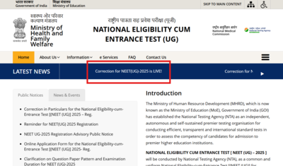 NEET correction window 2025 opens: How to edit your application, what changes are allowed