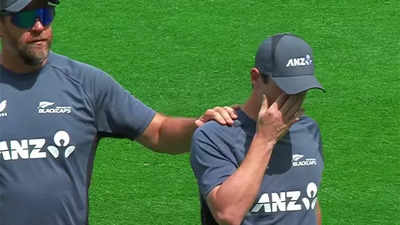 Matt Henry breaks down after missing out on the Champions Trophy final