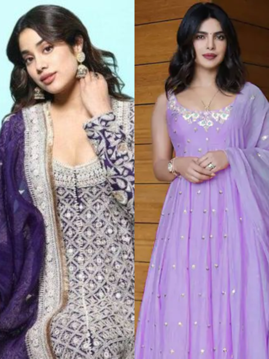 Janhvi to Priyanka : 10 purple salwar suit designs borrowed from Bollywood actresses