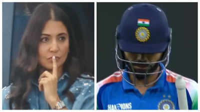 Anushka Sharma's REACTION goes viral after Virat Kohli's wicket In IND Vs NZ Champions Trophy Final