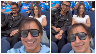 Vivek Oberoi shares video from Ind vs NZ final with Yuzvendra Chahal and RJ Mahvash: 'Kya lagta hai... India jeetegi?'