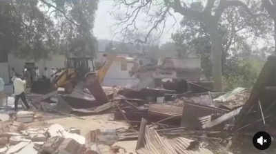 Forest officials demolish Kasinayana ashram in Nallamala