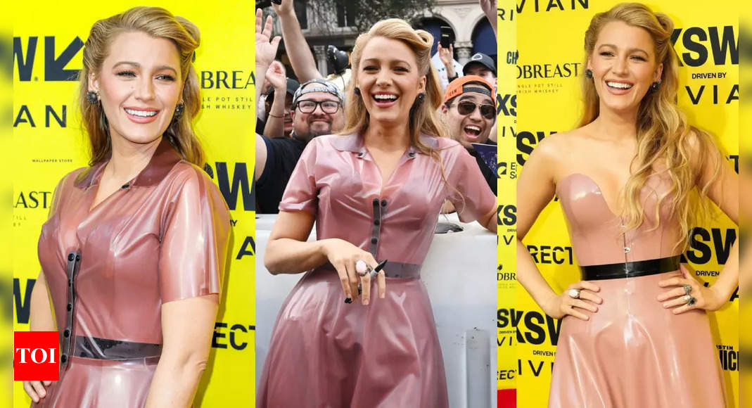 ​Blake Lively gives latex a moment during Another Simple Favor premiere