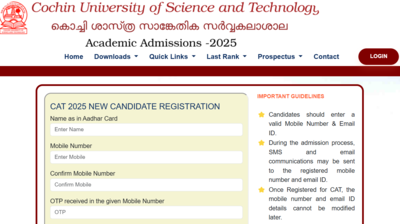 CUSAT CAT 2025 application deadline today, exam from May 10: Here’s the direct link to register | – The Times of India