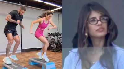 Natasa Stankovic posts an intense workout video with Aleksandar Ilic shortly after Hardik Pandya's rumored girlfriend Jasmin Walia spotted at the Champions Trophy 2025 final