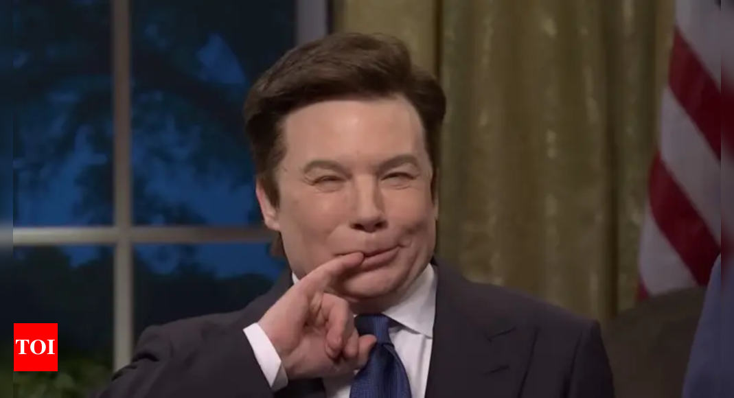 Mike Myers hilariously parodies Elon Musk in a star-studded sketch as he returns to SNL