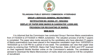 TSPSC Group 1 result 2025 declared at tspsc.gov.in: Check direct link here