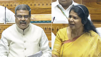 'Abusive attack': DMK MP Kanimozhi moves privilege notice against Dharmendra Pradhan over controversial remark over NEP row