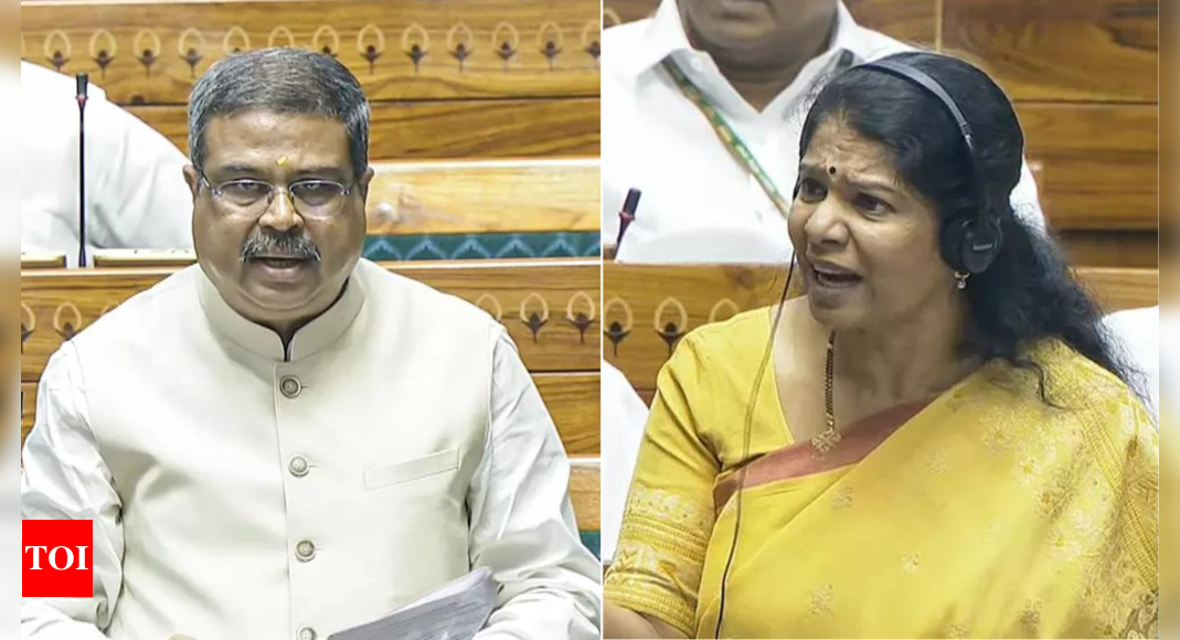 'Abusive attack': DMK MP Kanimozhi moves privilege notice against Dharmendra Pradhan over controversial remark over NEP row