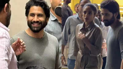 Naga Chaitanya ensures Sobhita Dhulipala's comfort while being spotted at Rana Daggubati’s store in Hyderabad