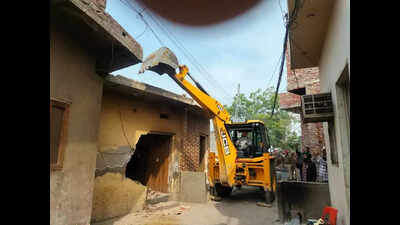 More bulldozer justice in Punjab: Illegal structure linked to drug peddlers razed in Barnala