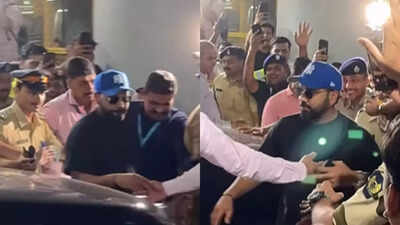 Rohit Sharma gets thunderous welcome in Mumbai after Champions Trophy win -  WATCH | Cricket News - The Times of India