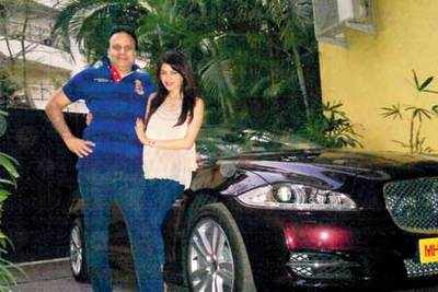 Hubby gifts Jaguar XJI to Bhagyashree on V-day