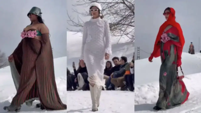 Fashion show on snow during Ramadan in J&K: Videos of models ...