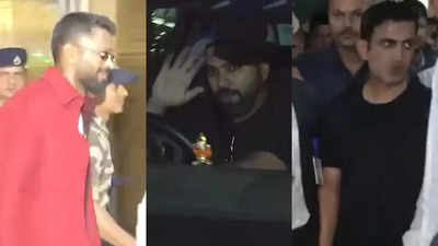 Champions Trophy winners arrive: Rohit Sharma, Hardik Pandya, Shreyas Iyer, Gautam Gambhir receive rapturous welcome