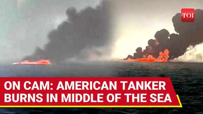 Dramatic North Sea Collision: Ship Hits Oil Tanker Hired By US Military; Monster Flames On Cam