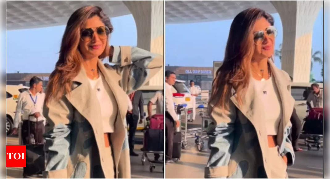 Shilpa Shetty steals the spotlight with her chic airport look - VIDEO