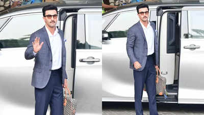 Ranbir Kapoor sports his 'Love And War' look with the grey suit, netizens cannot stop gushing over his dapper avatar