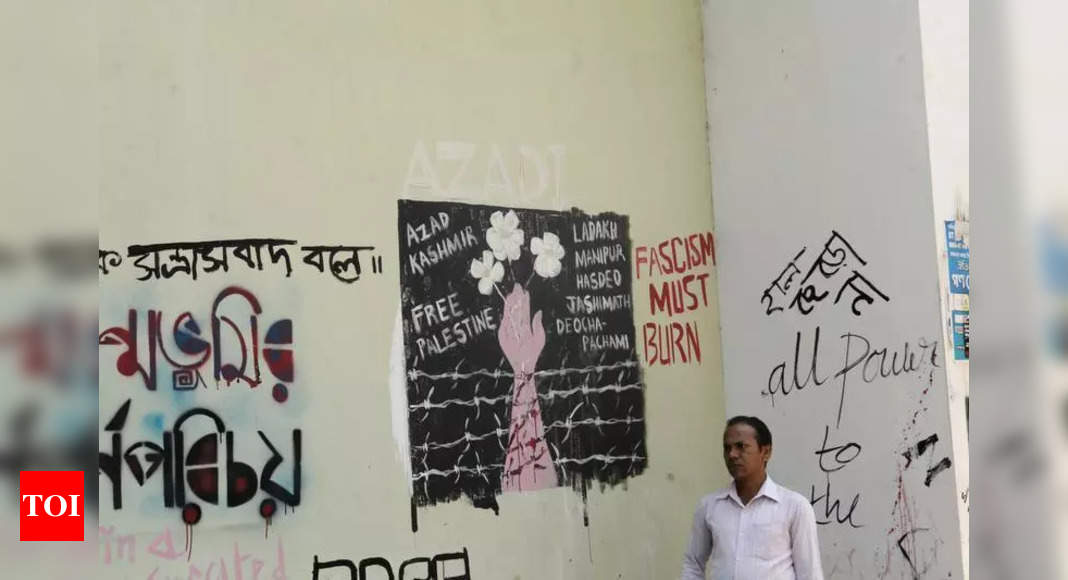 FIR filed after ‘Azad Kashmir’ graffiti at Jadavpur University