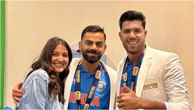 Anushka Sharma and Virat Kohli's unseen picture with Harshit Rana after Champions Trophy win steals hearts