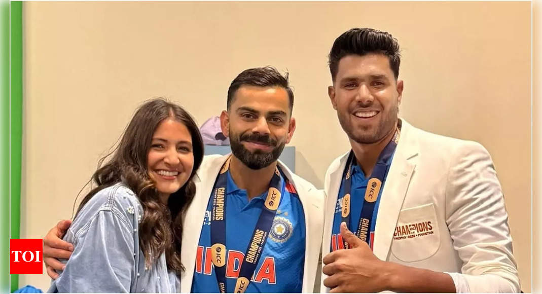 Anushka Sharma and Virat Kohli’s unseen picture with Harshit Rana after Champions Trophy win steals hearts | Hindi Movie News – The Times of India