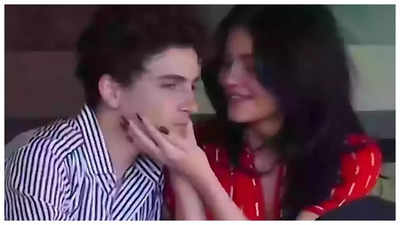 Timothee Chalamet’s awkward courtside reaction to Kylie Jenner sparks relationship rumors