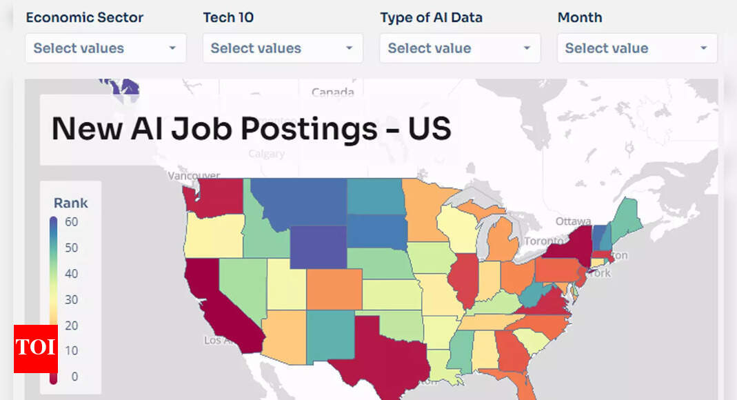 AI job market boom: New York leads with 2,000 postings, followed by Seattle and San Jose