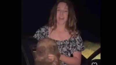 Viral video: American influencer pulls baby wombat from distressed mom